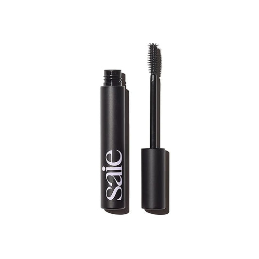 Saie Mascara 101 - Lash Lengthening Mascara for Thick, Bold, Lifted Lashes - Buildable Eye Makeup Formulated to Strengthen and Condition with Rich Nutrients - Black (0.31 oz)