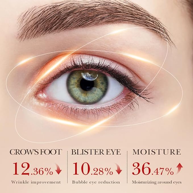 3D Crescent Design Under Eye Patches (5 Pairs) - Crystal Under Eye Mask with Eye Cream, Specifically for Canthus Wrinkles and Dryness Around the Eyes (Crystal)