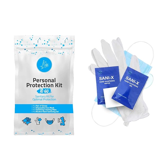 4 Item All-In-One Personal protection Kit - 10 PACK