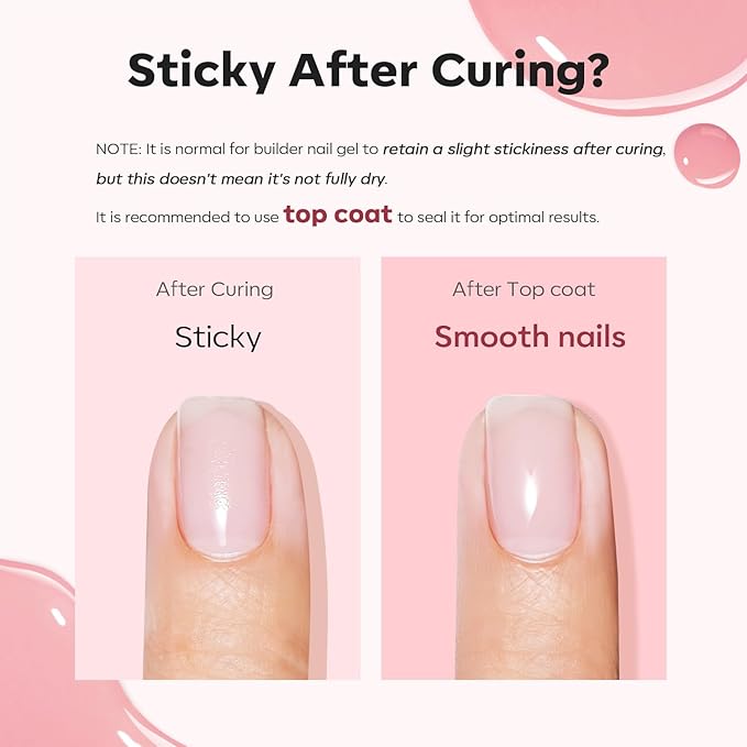 modelones Builder Nail Gel, 8-in-One Jelly Pink Builder, Peachy Pink Rubber Base Gel Polish, LED Lamp Cured Nude Color Base Hardener, Apex Building Strengthener Extension for Girls Home DIY Salon