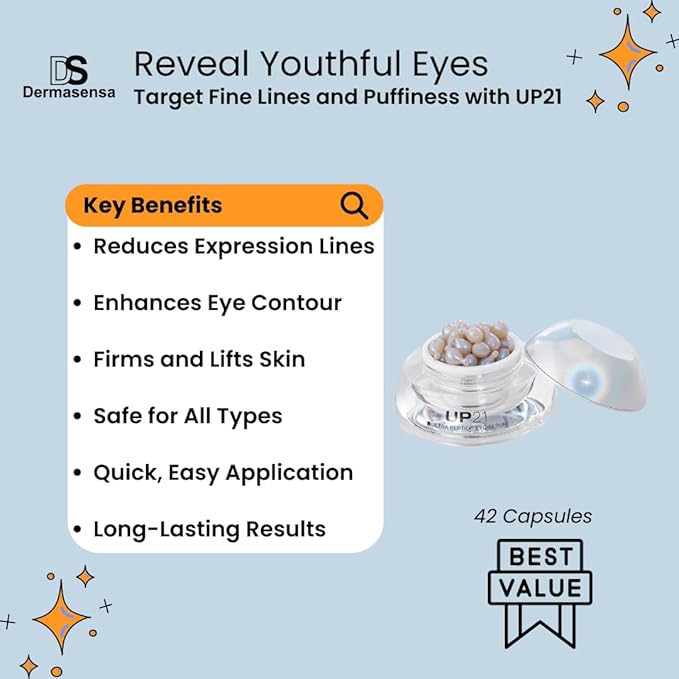 UP21 Eye Serum for Dark Circles & Puffiness (42 cap jar)