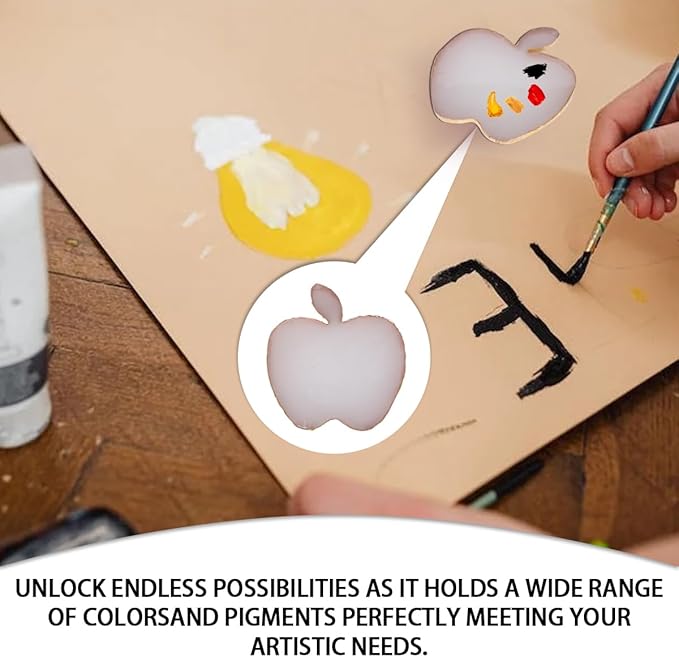 Nail Polish Palette, 2Pcs Resin Nail Art Palette, Nail Painting Mixed Color Palettes, Gold Edge Makeup Mixing Tray, Nail Supplies For Nail Techs, Nail Art Display Board(Apples)