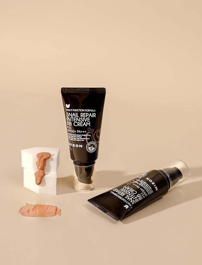 MIZON Snail Repair Blemish Balm, Multifunctional BB Cream with Snail Mucus Filtrate, Skin Care and Makeup Coverage, Strenghtens Skin Elasticity, Improves Fine Wrinkles (#31)