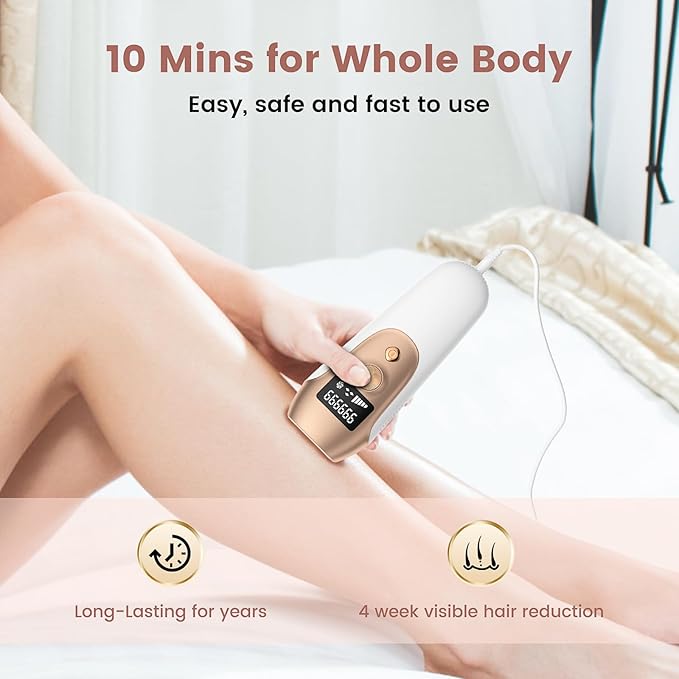 IPL Hair Removal Device, Hair Removal for Women and Men at home for Armpits Legs Arms Bikini Line，model S3