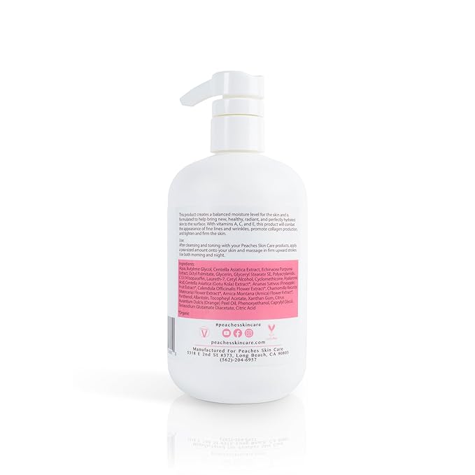 Hydrating Vegan Moisturizer with Vitamin E, Gotu Kola, and Pineapple – Age-Defying Face Cream for All Skin Types – Classic Moisturizer (16 oz)