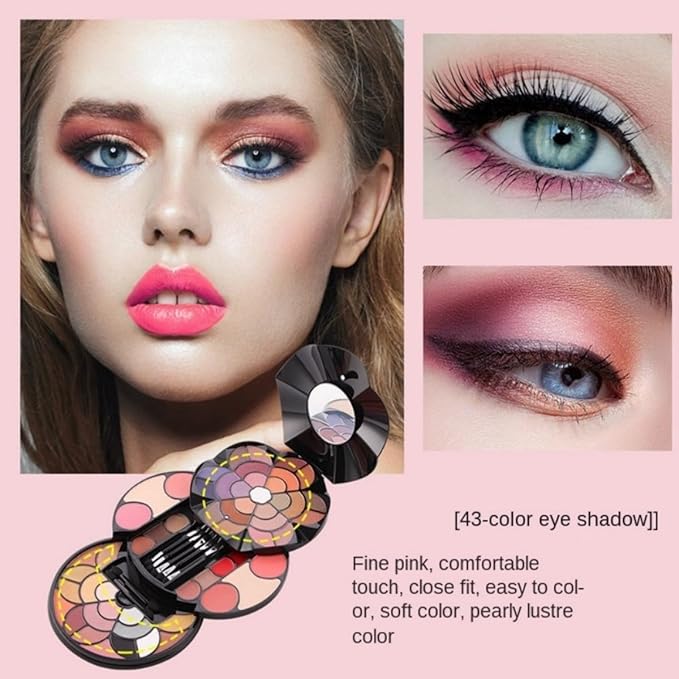 57 Colors Makeup Set (Type N) for Valentines Day Gifts, Professional Makeup Kit for Women Full Kit, High Pigmented Eyeshadow Palette for Beginners, Make up Gifts for Girls and Kids