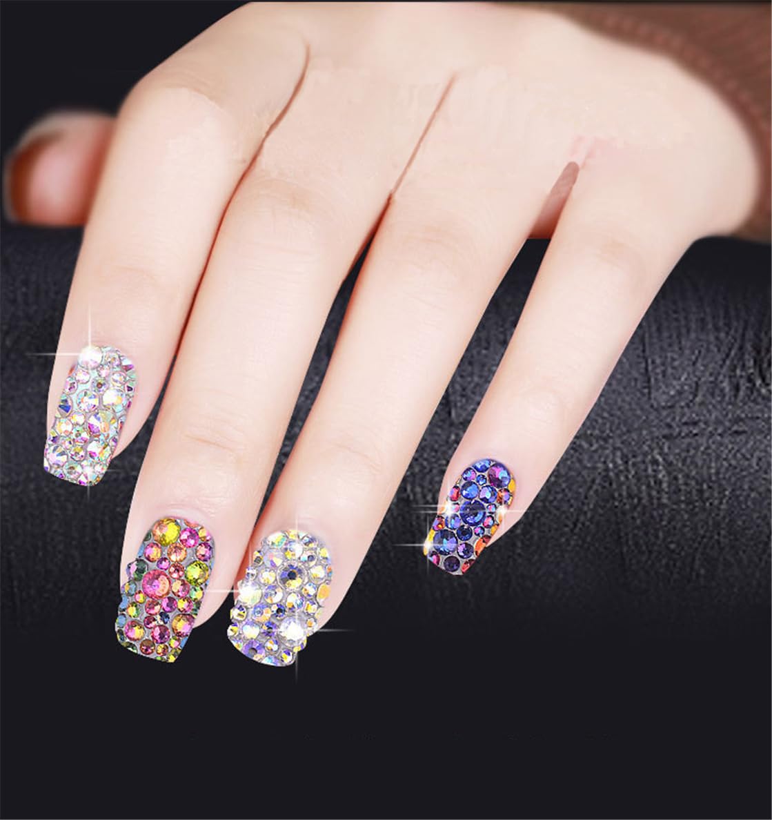 500 Pieces SS30 6mm Flatback Rhinestones Clear Glass Round Gems Crystals for Nail Art DIY Crafts Clothes Shoes Bags （Dark Red）