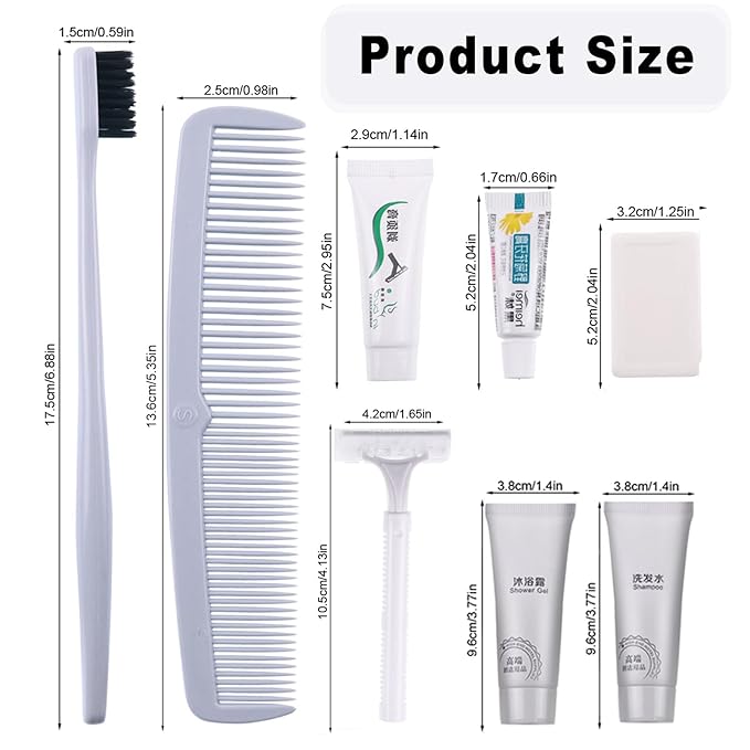 Hygiene Kit, Hygiene Kit Bulk, Individually Packed,The Travel Hygiene Kit Is Fully Equipped, Convenient For Personal Washing, Convenience Kits Suitable For Hotel, Home, Camping, Travel ( Pack-12)