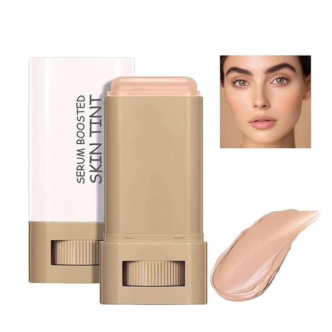 Foundation Stick - Skin Tint & Contour Stick, Serum-Boosted Beauty Balm, Buildable Coverage, Natural Finish, Long-Lasting Wear, For Many Skin Tones (05#)