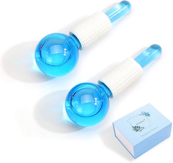 ICE Globes for Facial, 2 PCS Facial Globes for Massage Tool, Facial Roller Cold Skin Massagers, Tighten Skin, Reduce Puffiness and Dark Circles, Enhance Circulation