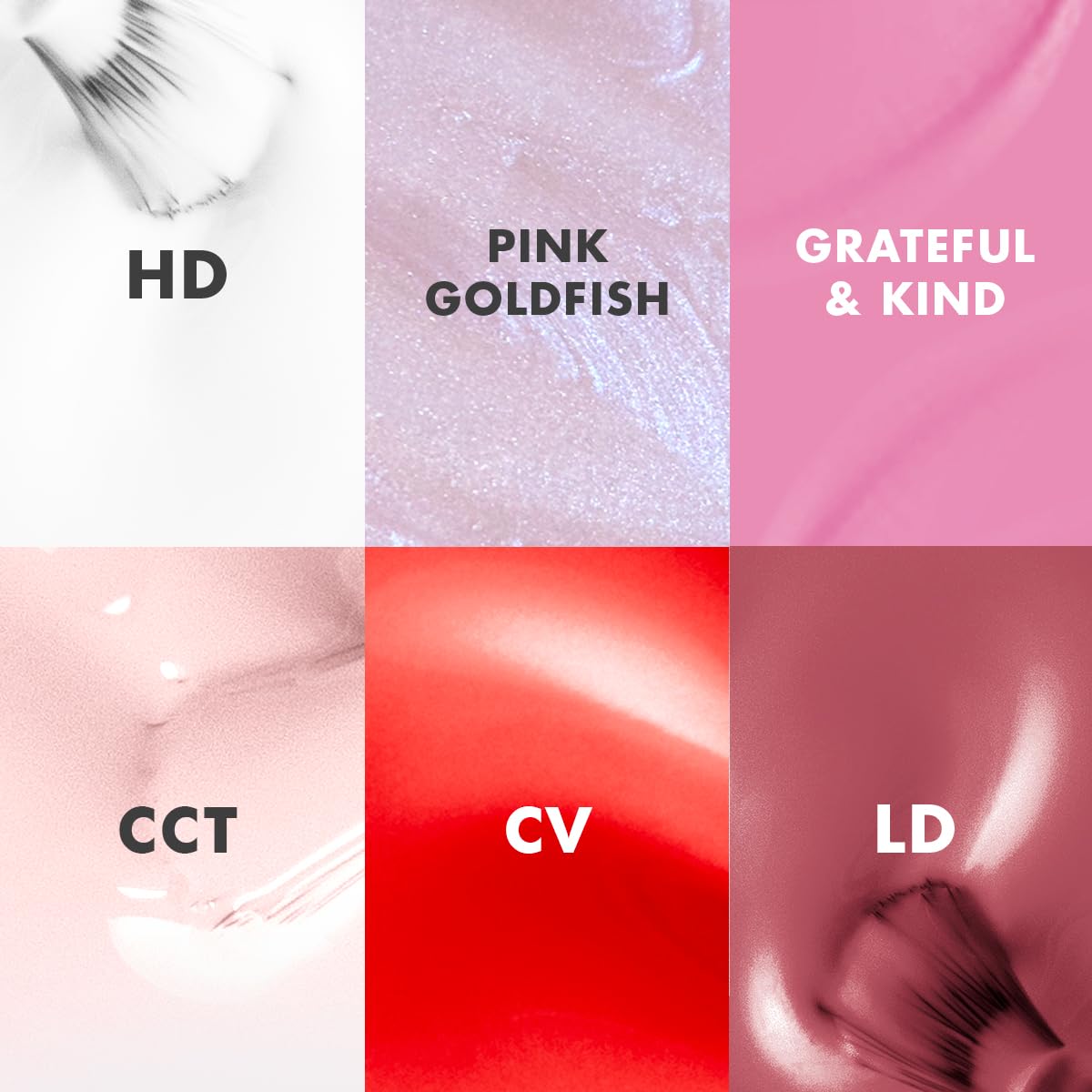 Olive & June Long Lasting Nail Polish Set | Includes 6 Chip-Resistant Shades (Pink Goldfish, HD, Grateful & Kind, CCT, LD, CV) + Top Coat | Vegan, Cruelty-Free | Salon-Quality at Home