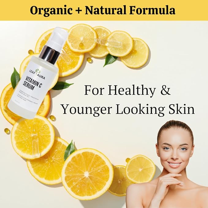 Vitamin C Serum, Sulphate-Free, Organic+ Natural Formula, Brightens Uneven Skin, Made In Canada, 29.5ml