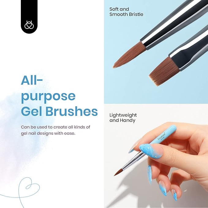 Beetles Halloween Gel Nail Polish with Blooming Gel, 5 Colors Neon Pink Green Blue Purple Yellow Nail Polish Clear Blooming Polish for Spreading Effect with 2 Nail Art Brushes Nail Art Set for Women