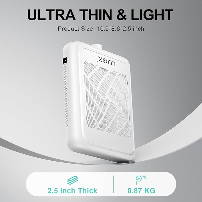 L'UGX Professional Nail Dust Collector, 650Pa Nail Vacuum Dust Collector Nail Tech Fan Extractor Powerful Suction Machine for Acrylic Nail Polishing, Perfect for Home Salon Use