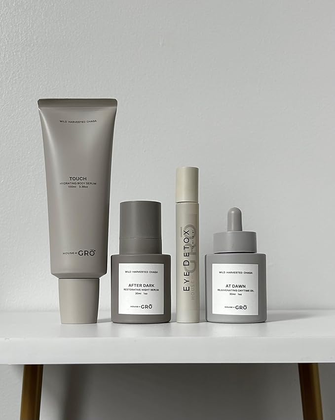 House of Grō EYE DETOX - BRIGHTENING OIL | 10ML - Chaga Mushroom Skincare, Eye Detox Roller, Inclusive Clean Beauty For All Ages And Skin Types, For Healthier Looking Skin