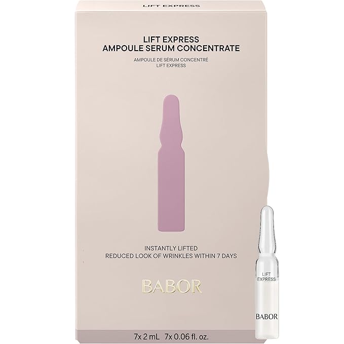 BABOR Lift Express Ampoule Concentrate, Instant Lifting Effect Fills Lines and Wrinkles Up To 6 Hours, Smoothing Skincare Capsule, Anti Aging Serum, Increase Firming & Elasticity, 7 Treatments