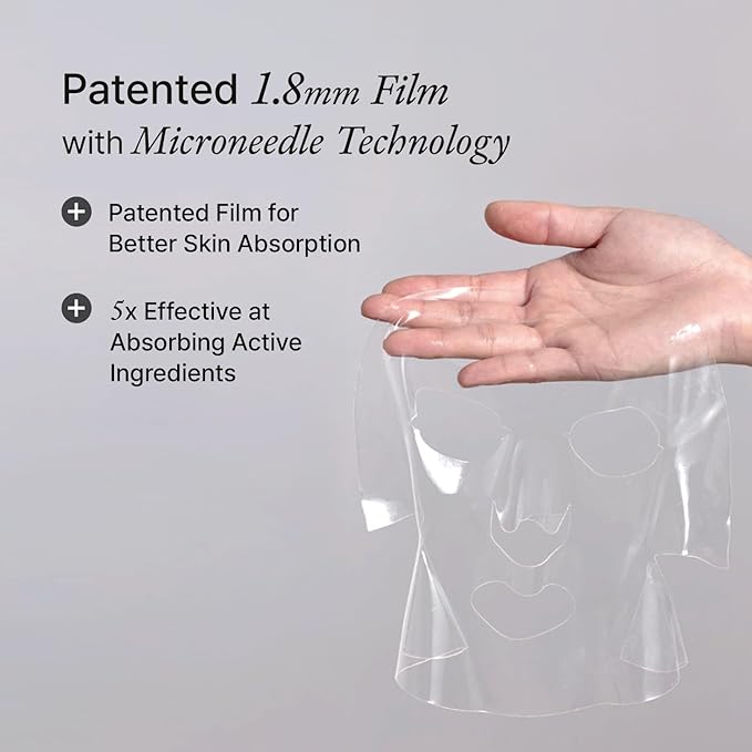 House of B Glow Glutathione 2-Step Face Film Set for Wrinkle Reduction & Skin Tone Enhancement, Shine Your Light with 3 Counts Korean Mask