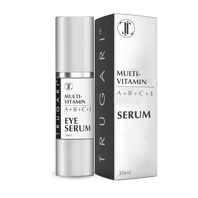 Eye Serum, Multi-Vitamin Skin Care Serum with Vitamins A, B, C and E, Rejuvenating Dark Spot Remover for Face and Under Eyes, Improves Age Spots, Fine Lines and Wrinkles, 30 ml