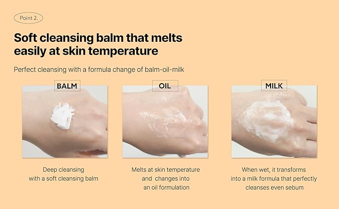 Grinder Cleansing Balm Korean Makeup Remover Hydrating Facial Wash for All Skin Types Sorbet texture 1.76 Ounce (Pack of 1)