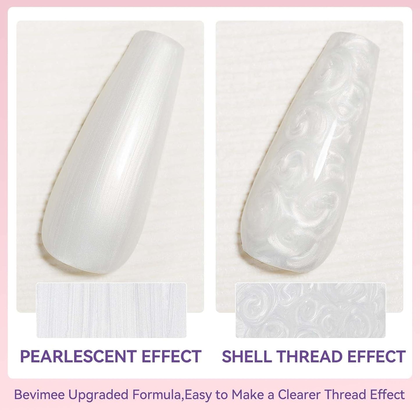 Pearl Gel Nail Polish 12ml Pearl White Mermaid Iridescent Gel Polish Chrome Aurora Nail Drawing Swirl Shell Thread Effect Pearlescent Nail Polish Soak Off UV LED Nail Art Salon Home DIY