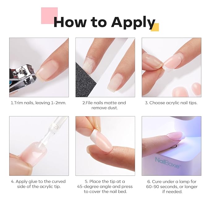 modelones 9 in One Nail Glue for Press Ons, Clear Tips, Acrylic Nails