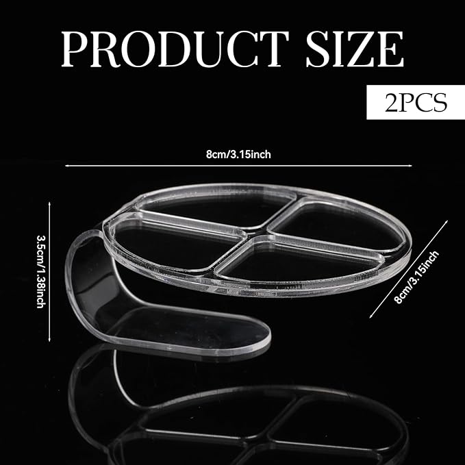 2 Pcs Makeup Hand Palette Foundation Palette Foundation Mixing Palette Hand-Held Nail Art Manicure Palette Clear Makeup Palette for Mixing Foundation Eye Shadow Nail Art