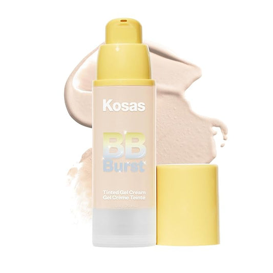 Kosas BB Burst Tinted Face Gel Cream - Supports Healthy Collagen, Smoothes Skin, Hydrates & Moisturizes - Lightweight Buildable Coverage - Very Light Neutral 10, Natural Finish (1 Oz/30 ML)