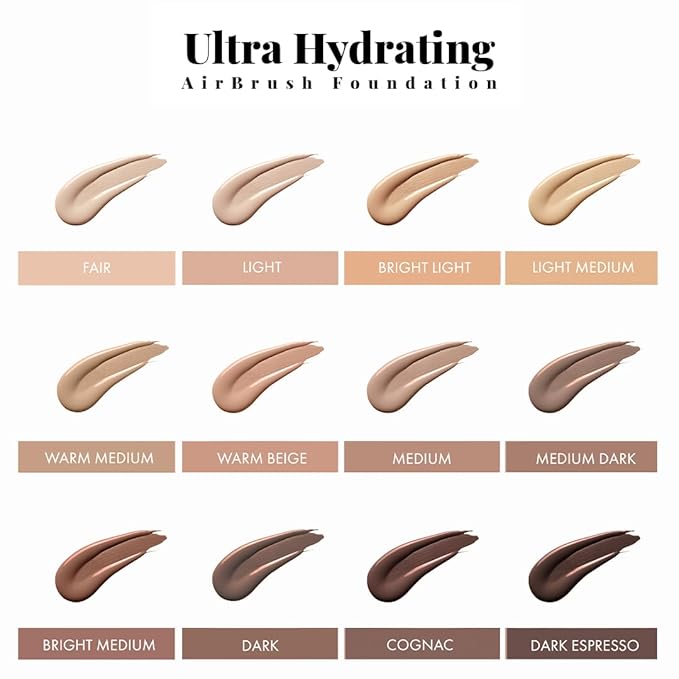 Jerome Alexander Airbrush Foundation Ultra Hydrating, Spray Foundation Makeup with 2x the Active Ingredients, Ultra-Light, Buildable, Full Coverage Formula (Fair)