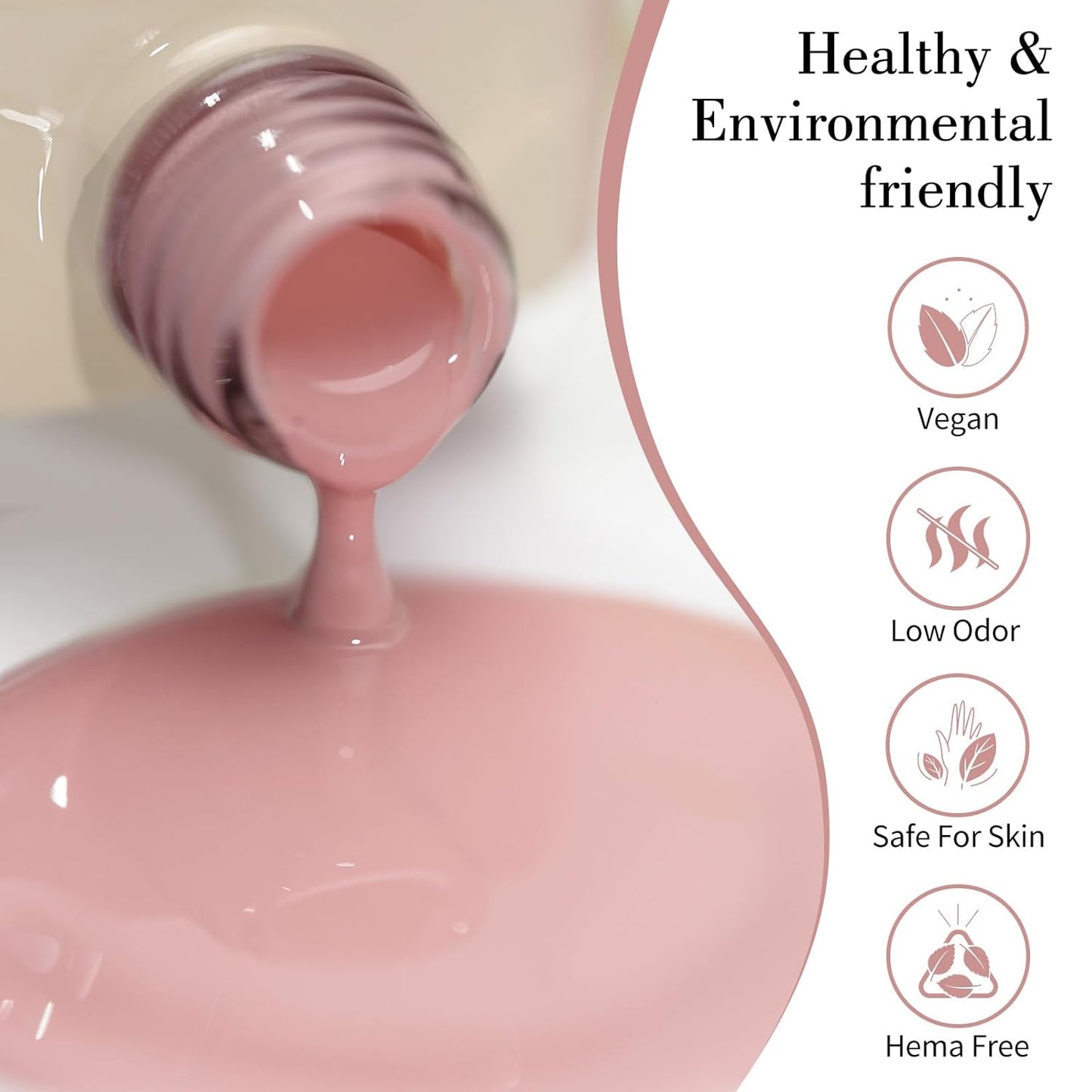 CANNI Pink Jelly Gel Polish – 9ML Translucent Sheer Nude Soak-Off UV/LED Gel Nail Polish for DIY Manicure or Salon Use