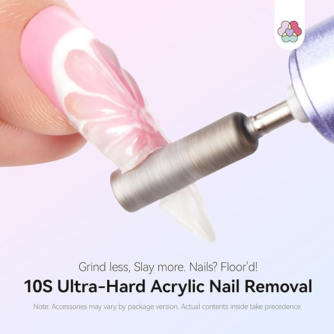 SAVILAND Advanced 50000 RPM Nail Drill Professional: 10S Fast Removal Electric Nail File Portable Nail Filer Electric with Rechargeable Electric Nail Drill Bits Pro Acrylic Nail Manicure Nail Tools