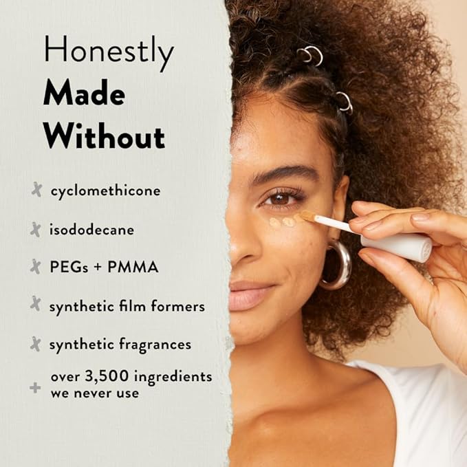 Honest Beauty Fresh Flex Concealer with Niacinamide + Vitamin E + Hyaluronic Acid | Vegan + Cruelty free | Beige, 0.17 fl oz