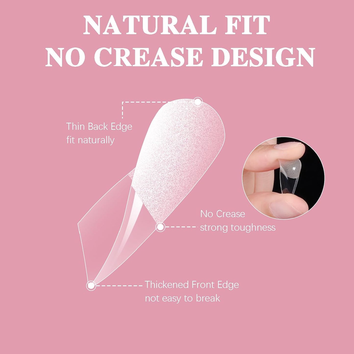 Short Square Nail Tips, SSWSBYKE 300pcs Soft Gel Nail Tips for Full Cover Pre-Shaped Acrylic Fake Nails Tips 15 Sizes Half Matte Press On Nails for Extension Home DIY Salon