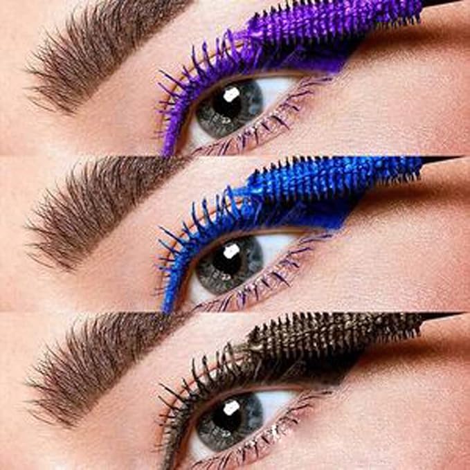 Maydear Blue Waterproof Mascara for Eyelashes - Long Lasting Smudgeproof Color for Women, Fast Dry Lengthening Eye Makeup for Party and Stage Use