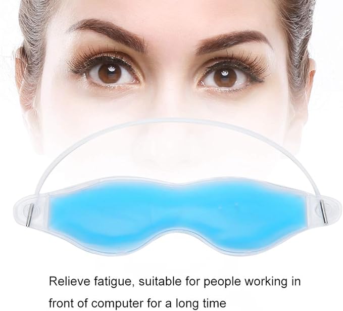 Gel Eye Pads,Gel Eye Cooling Eye Masks, Cold Eye for Dry Eyes, Ice Eye Frozen Reusable Eye Ice Pack Cold Eye Compress for Dark Circles Puffy Eyes