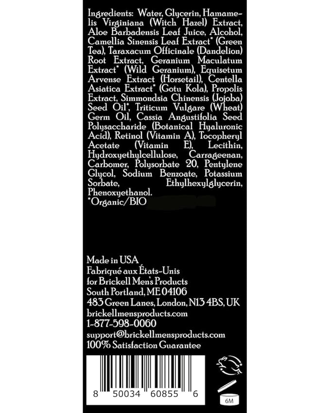 Brickell Men's Retinol Skin Care Serum Treatment For Firming Face Lines & Eye Wrinkles, Deep Hydrating Facial Skincare Serum For Anti-Aging, Fragrance Free, 1 Ounce