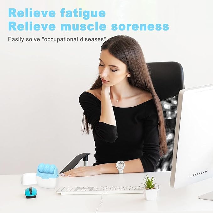 Ice Roller for Face and Eyes - Facial Skin Care Tools with 2 in 1 Face Roller and Travel Case, Self Care Gift for Men Women (Blue)