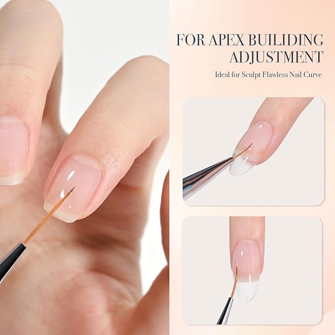 GAOY 5Pcs Nail Art Liner Brushes, Professional Painting Art Pen Set, Nail Design Tools for French Liner, Thin Details and Fine Drawing