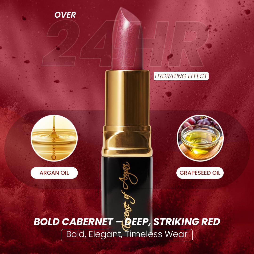 Essence Of Argan Precious Pink Lip Stick for Cracked and Dry Lips -100% Organic Shea Butter, Argan,Jojoba & Grapeseed Oil - Hydrating Long Lasting Lipstick - Deep Moisturizing Pink LipStick for Women