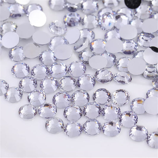 1500 Pieces SS16 4mm Flatback Rhinestones Clear Glass Round Gems Crystals for Nail Art DIY Crafts Clothes Shoes Bags （White）