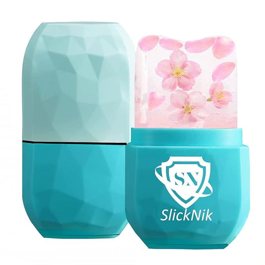 Ice Roller for Face & Eye Puffiness Relief - Enhance Your Natural Glow with Face Ice Roller, Ice Mold for Face with New Leak-Proof Design, Reusable Ice Face Roller-Gift for Women