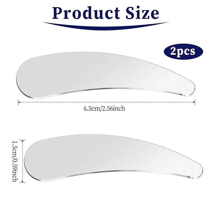 2Pcs Mini Metal Cosmetic Spatulas, Skincare SpatulaMixing and Sampling Makeup Beauty Tools for Skin Care Creams, Eye Cream, Essences Beauty Accessories(2PCS)