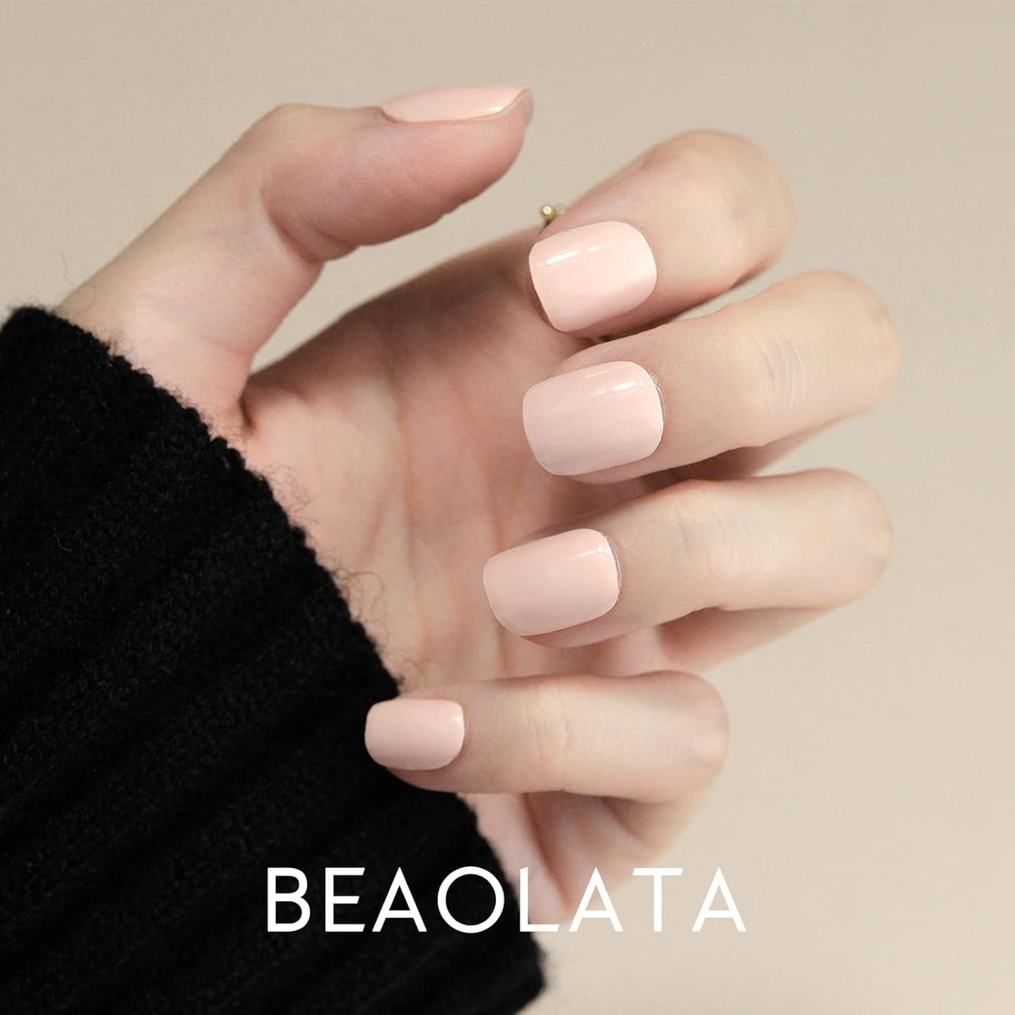 Nail Polish Strips, 32PCS Salon Quality Wraps, Long Lasting Gel Nail Stickers for Women Easy Apply& Remove (Sweet Pink)