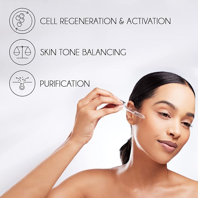 Pure Vitamin C Facial Serum with Salicylic Acid and Glycolic Acid, Anti-Wrinkle, Anti-Acne and Anti-Blackhead, Dark Spot Correcting, 7,5% AHA, Sebum Balance, ¾ oz