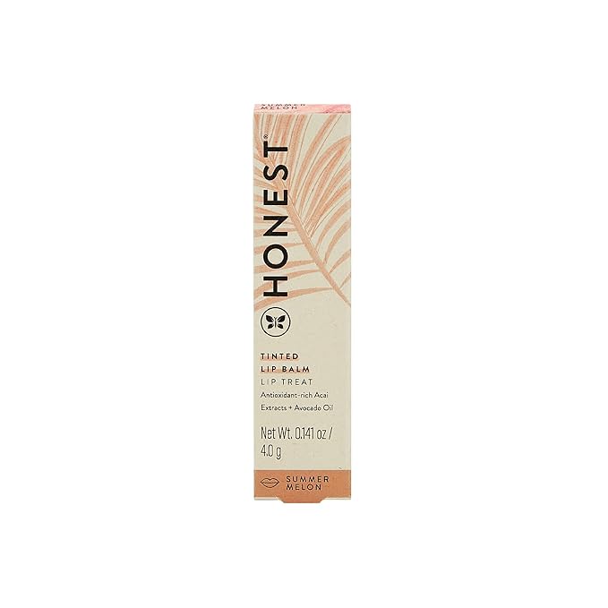 Honest Beauty Tinted Lip Balm | Antioxidant-rich Acai Extracts + Avocado Oil | EWG Certified, Vegan, Cruelty Free | Summer Melon