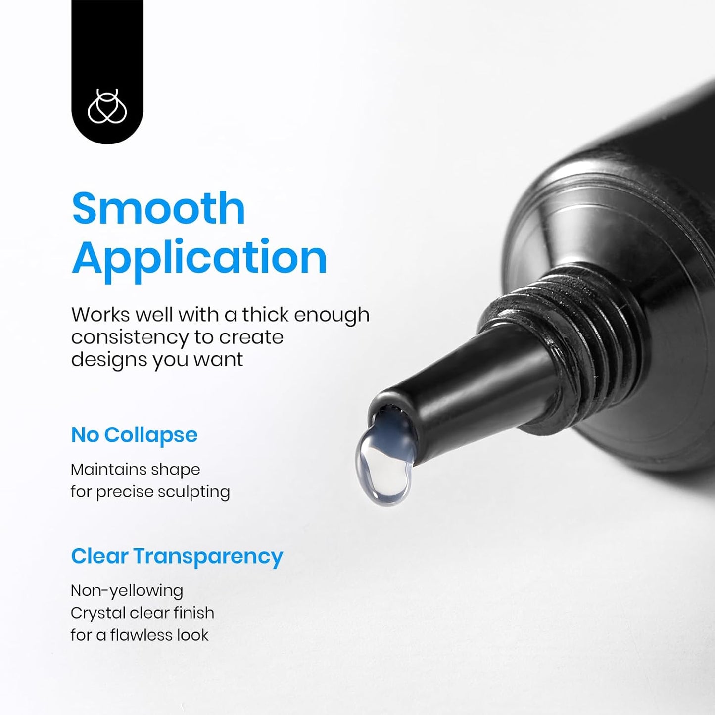 Beetles Sculpting Gel 3D Gel for Nail Art - 6 Colors No Wipe Nail Polish Rhinestone Nail Art Glue for Drawing Molding Sculpture Jewelry Decoration Manicure DIY Design