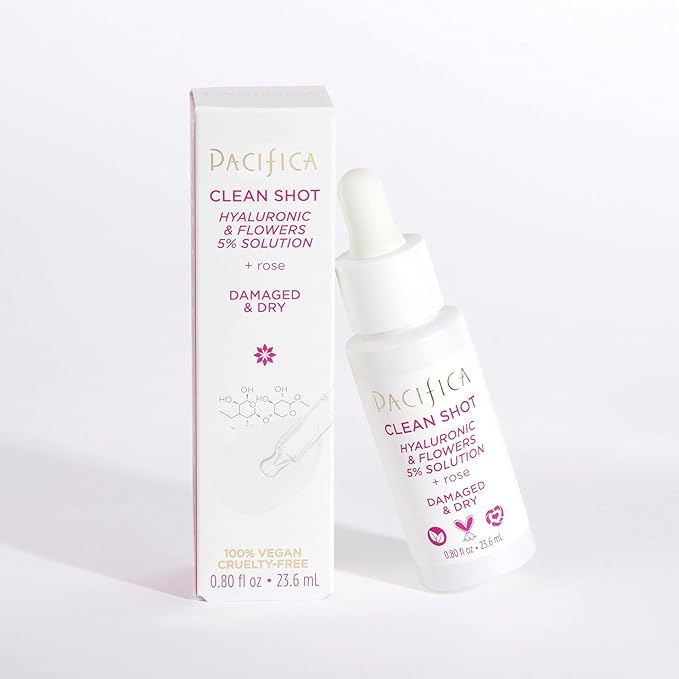 Pacifica Clean Shot Hyaluronic and Flowers 5 Percent Solution Unisex 0.8 oz