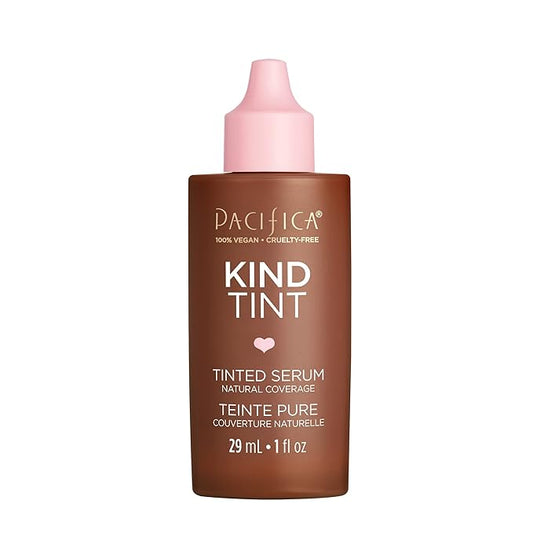 Pacifica Beauty Kind Tint Tinted Serum, Skincare, Vegan Collagen, Hyaluronic Acid, Vitamin C, Niacinamide, Caffeine, Hydrating, Lightweight Foundation, Natural Dewy Skin, Shade 02, 1 fl oz (1 Count)