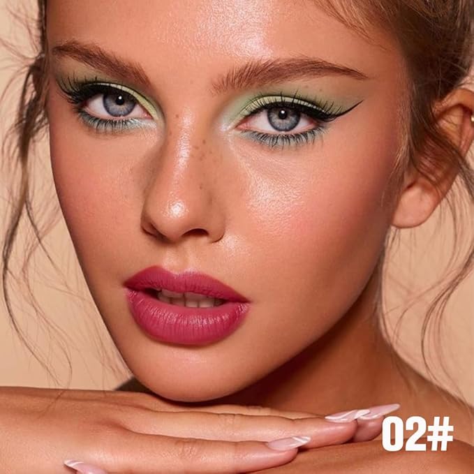 evpct Mauve Red Peel Off Lip Stain Tints with Tweezer, Matte Liquid Lipstick Lip Stain Long Lasting Waterproof for Women, Non-stick Cup Lipstick Peel Off High Pigmented Smudge-proof Easy to Apply, 02