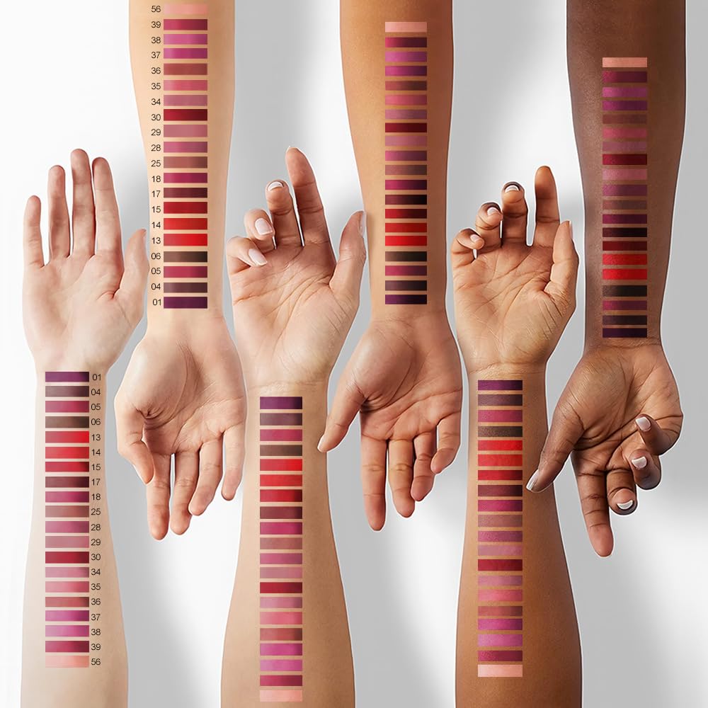 evpct 1Pcs Dark Oxblood Red Matte Lip Liner and Liquid Lipstick Stain Makeup Set for women, Red Long Lasting Smudge Proof Lipstick labiales matte mate larga duracion listip 24 hours originales, 30#