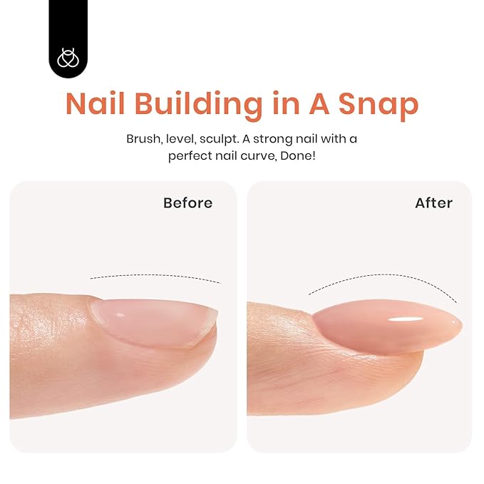 Beetles Builder Gel 7 in 1 Strengthener Gel Nail Polish Nude Color Jelly Beige for Nail Apex and Extension Cover Building Nail Salon DIY Manicure Design